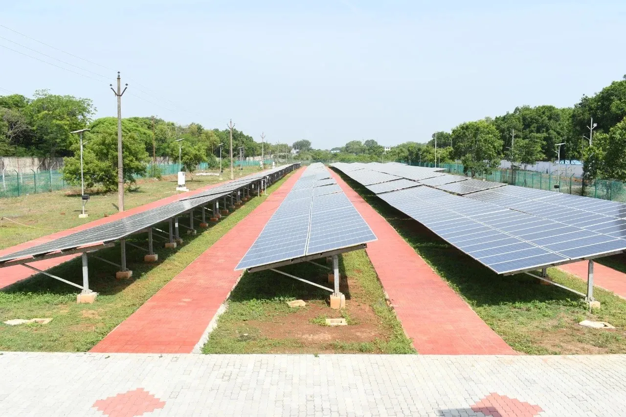 Ground-mounted solar plant